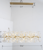 Modern American cylindrical crystal chandelier-18 bulbs
