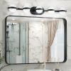 Vanity Lights With 5 LED Bulbs For Bathroom Lighting(Black)