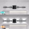 Vanity Lights With 4 LED Bulbs For Bathroom Lighting(Black)