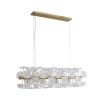Modern American cylindrical crystal chandelier-18 bulbs
