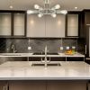 6 Light Modern Sputnik Lights Semi Flush Mount Ceiling Light Brushed Nickel Finished