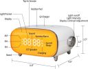 JW-2103F wireless charging Bluetooth wake-up light bedside desk preferred with clock display and light 15W