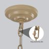 Bohemian style Woven Pendant Light 19.7 Inch Rattan Ligh Large Rattan Pendant Light with 4-Tier Rattan Chandelier