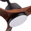 52 in. Indoor&Outdoor Solid Wood Ceiling Fan with light and Remote Control, Reversible DC Motor