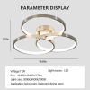 Three ring design, contemporary semi-flush mount with inner ring illumination Ceiling lamp