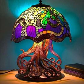 Colored Resin Plant Series Desk Lamp (Color: Octopus desk lamp)