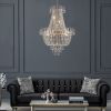 Gold Crystal Chandeliers,Large Contemporary Luxury Ceiling Lighting for Living Room Dining Room Bedroom Hallway