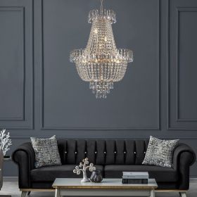 Gold Crystal Chandeliers,Large Contemporary Luxury Ceiling Lighting for Living Room Dining Room Bedroom Hallway (Color: as Pic)