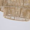 Bohemian style Woven Pendant Light 23.6 Inch Rattan Ligh Large Rattan Pendant Light with 5-Tier Rattan Chandelier